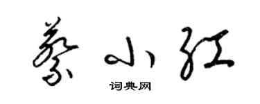 梁錦英蔡小紅草書個性簽名怎么寫