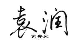 駱恆光袁潤行書個性簽名怎么寫