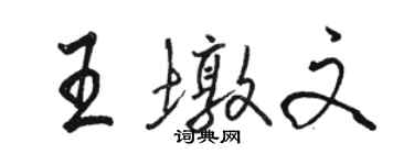 駱恆光王墩文行書個性簽名怎么寫