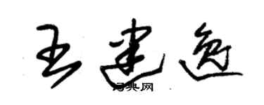 朱錫榮王建逸草書個性簽名怎么寫