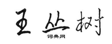 駱恆光王叢樹行書個性簽名怎么寫