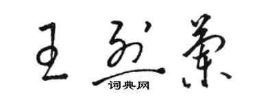 駱恆光王烈蘭草書個性簽名怎么寫