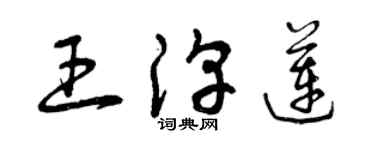 曾慶福王淳蓮草書個性簽名怎么寫