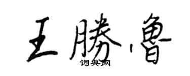 王正良王勝魯行書個性簽名怎么寫