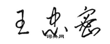 駱恆光王忠密草書個性簽名怎么寫