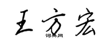王正良王方宏行書個性簽名怎么寫