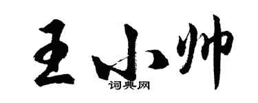 胡問遂王小帥行書個性簽名怎么寫
