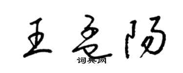 梁錦英王孟陽草書個性簽名怎么寫