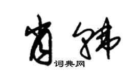 朱錫榮肖韓草書個性簽名怎么寫