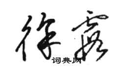 駱恆光徐霞草書個性簽名怎么寫