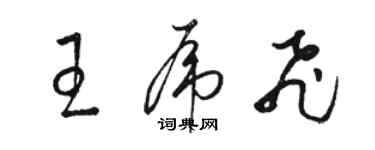 駱恆光王虎飛草書個性簽名怎么寫