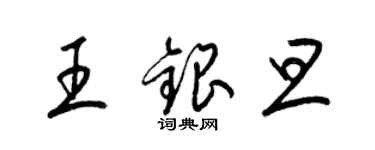 梁錦英王銀旦草書個性簽名怎么寫