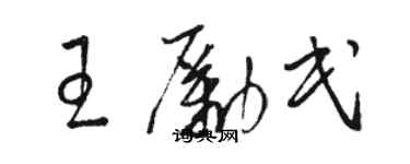 駱恆光王勵民草書個性簽名怎么寫