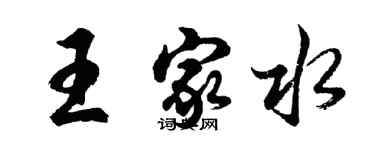 胡問遂王家水行書個性簽名怎么寫