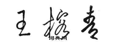 駱恆光王榕青草書個性簽名怎么寫