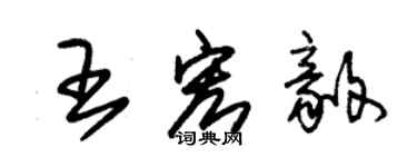 朱錫榮王宏毅草書個性簽名怎么寫