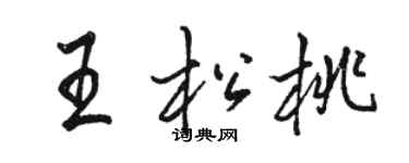 駱恆光王松桃行書個性簽名怎么寫