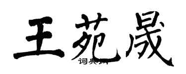 翁闓運王苑晟楷書個性簽名怎么寫