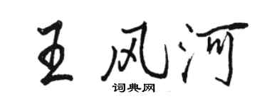 駱恆光王風河行書個性簽名怎么寫