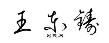 梁錦英王東鑄草書個性簽名怎么寫