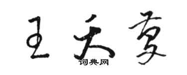 駱恆光王夭慶草書個性簽名怎么寫