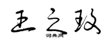 曾慶福王之玫草書個性簽名怎么寫