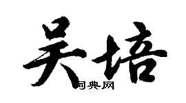 胡問遂吳培行書個性簽名怎么寫