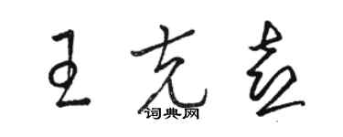 駱恆光王克喜草書個性簽名怎么寫