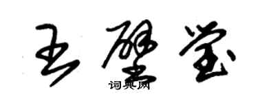 朱錫榮王壁瑩草書個性簽名怎么寫