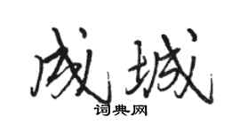 駱恆光成城行書個性簽名怎么寫
