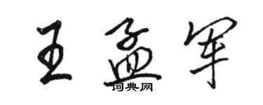 駱恆光王孟軍行書個性簽名怎么寫