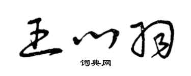 曾慶福王心羽草書個性簽名怎么寫