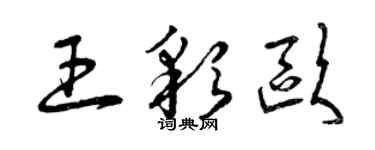 曾慶福王彩歐草書個性簽名怎么寫