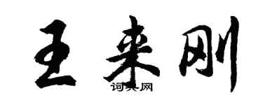 胡問遂王來剛行書個性簽名怎么寫