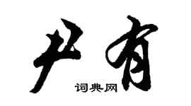 胡問遂尹有行書個性簽名怎么寫