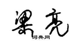 朱錫榮梁亮草書個性簽名怎么寫