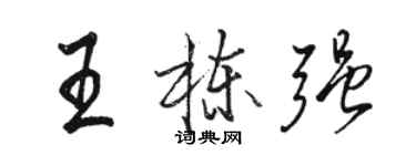 駱恆光王棟強行書個性簽名怎么寫