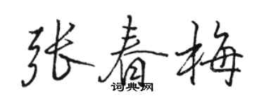 駱恆光張春梅行書個性簽名怎么寫