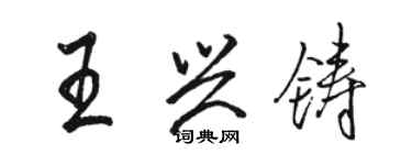 駱恆光王興鑄行書個性簽名怎么寫