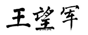 翁闓運王望軍楷書個性簽名怎么寫