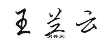 駱恆光王蘭雲行書個性簽名怎么寫