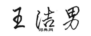 駱恆光王潔男行書個性簽名怎么寫