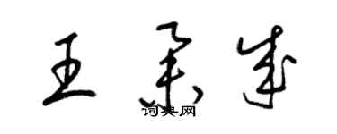 梁錦英王舉成草書個性簽名怎么寫