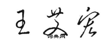 駱恆光王艾宏草書個性簽名怎么寫