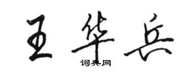 駱恆光王華兵行書個性簽名怎么寫