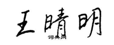 王正良王晴明行書個性簽名怎么寫