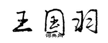 曾慶福王國羽行書個性簽名怎么寫