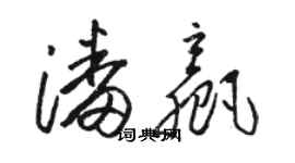 駱恆光潘贏草書個性簽名怎么寫