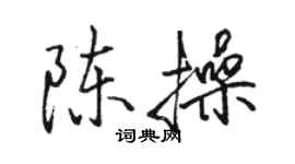 駱恆光陳操行書個性簽名怎么寫
