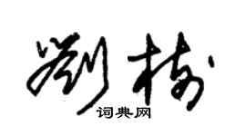朱錫榮劉樹草書個性簽名怎么寫